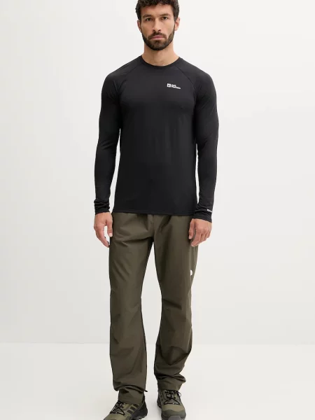 Jack Wolfskin športna majica z dolgimi rokavi Prelight Swift črna