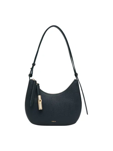 Furla torebka skórzana Goccia S Shoulder Bag zielona