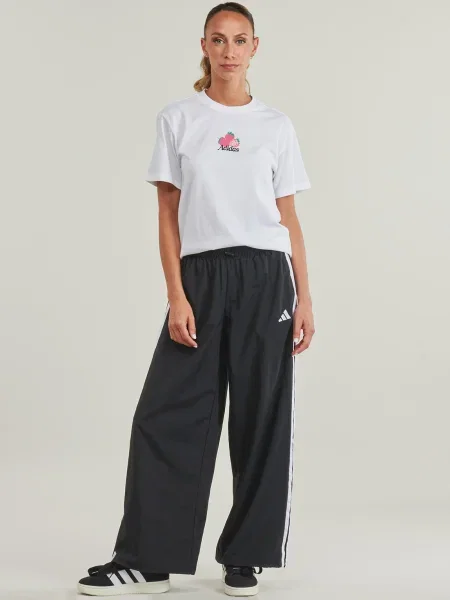 Pruhované nohavice Adidas čierna
