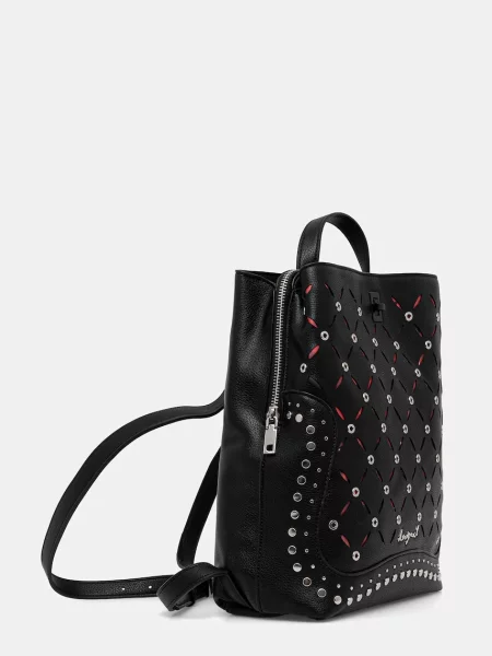 Рюкзак Desigual YANKEE METAL PATCH S малий з аплікацією чорний