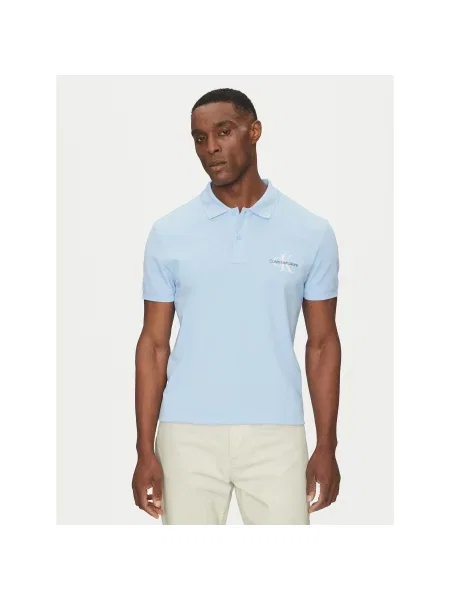 Polo majica Calvin Klein Jeans modra