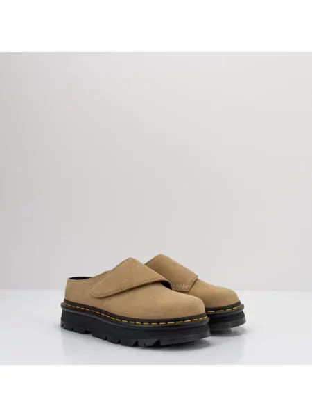 Klapki Dr. Martens zamszowe beżowe