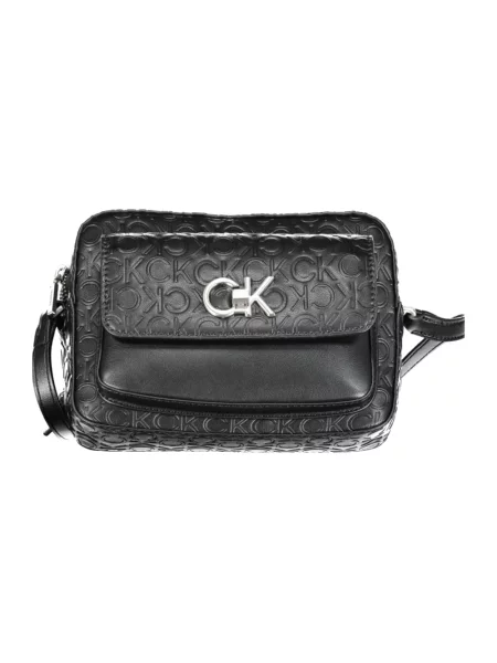 Torebka crossbody Calvin Klein skórzana czarna