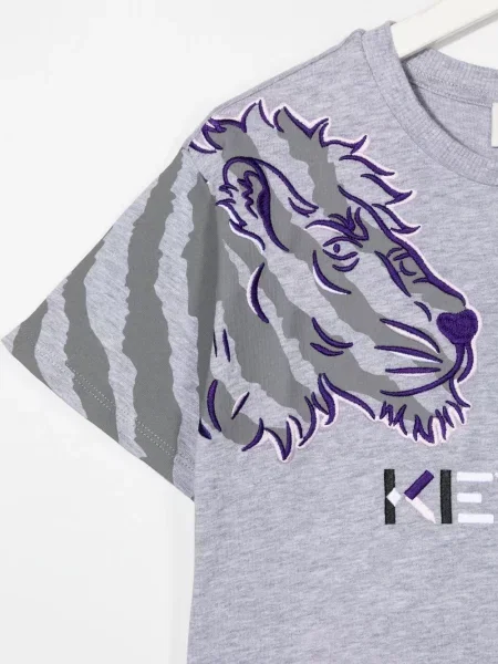 Sukienka koszulowa dziecięca Kenzo szara
