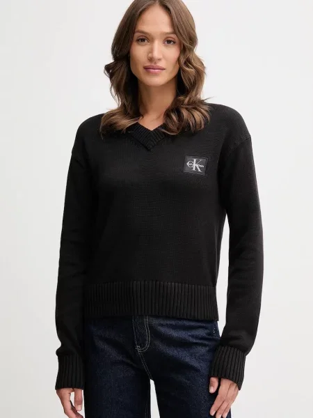 Calvin Klein Jeans Sweter Kobiety jednolity S czarny