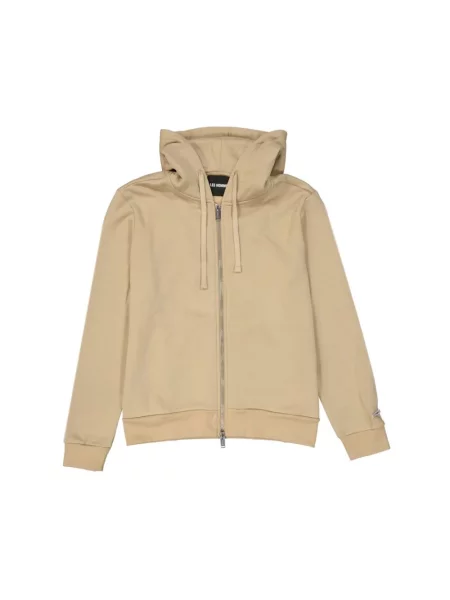Bluza z kapturem Les Hommes z kapturem z długim rękawem beżowa