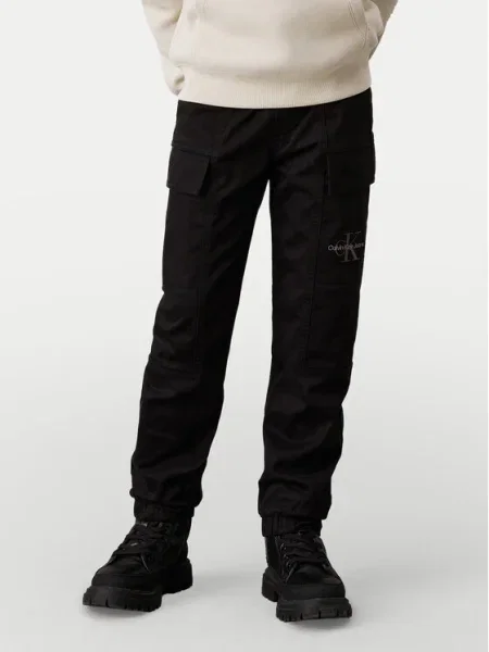 Pantaloni de jogging copii Calvin Klein Jeans negru