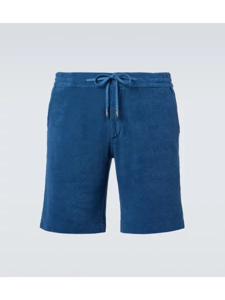 Pantaloni scurți Fedeli din material terry albastru