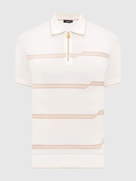 Поло Stefano Ricci в полоску белое