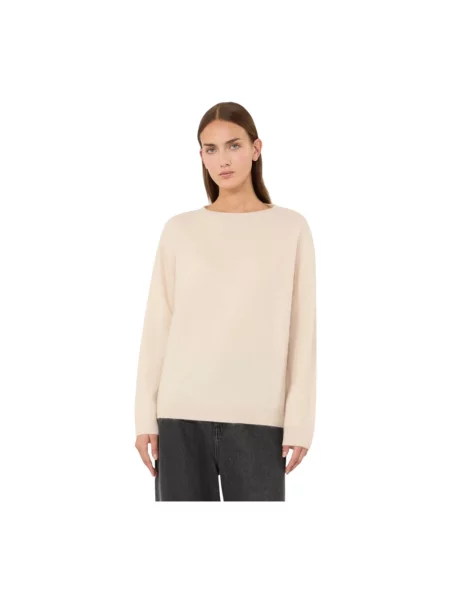 Sweter Weekend Max Mara z kaszmiru beżowy