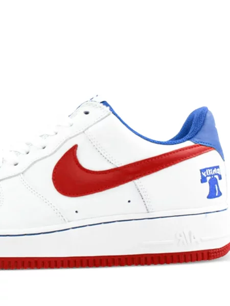 Fűzős bőr futó sneaker Nike Air Force 1 fehér