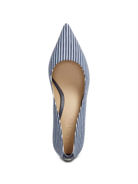 Ριγέ γοβάκια Lauren Ralph Lauren μπλε