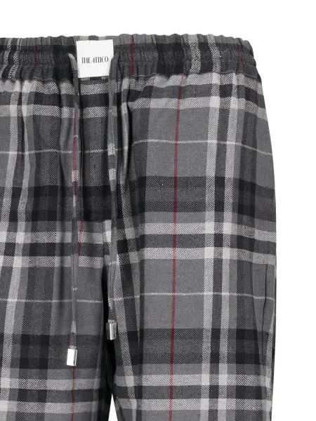 Pantaloni The Attico în carouri gri