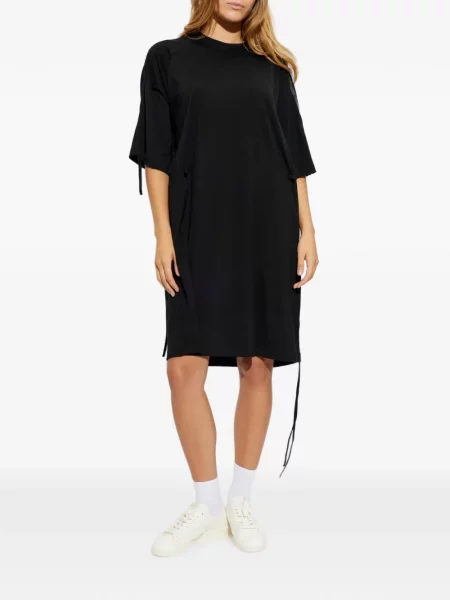 Rochie midi Y-3 cu dungi cu cordon negru