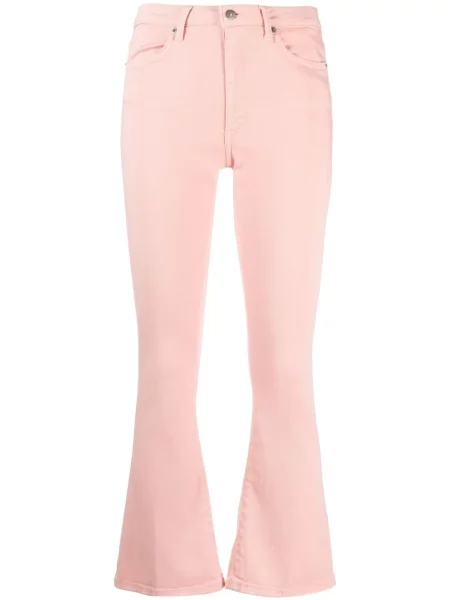 Pantaloni Dondup cu talie joasă roz