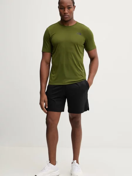 Kratka majica za vadbo The North Face FOUNDATION MOUNT zelena