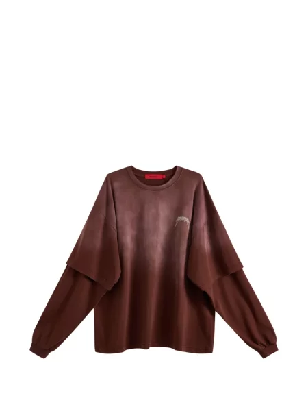 Lung tricou Acupuncture 1993 cu imagine maro