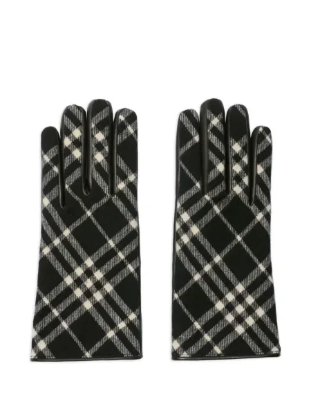 Mănuși Burberry de lână în carouri negru
