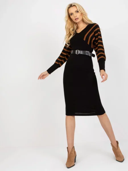 Rochie midi Fashionhunters de costum negru