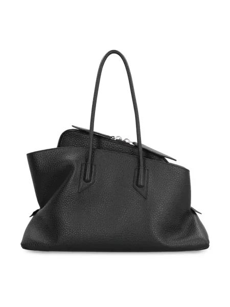 Torebka skórzana The Attico czarna