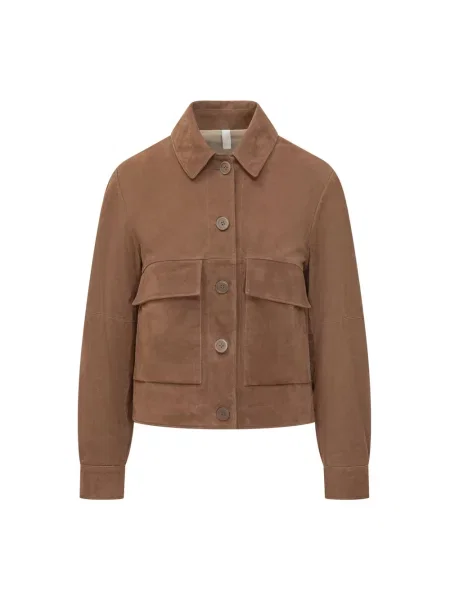 Kurtka skórzana Duno brązowa