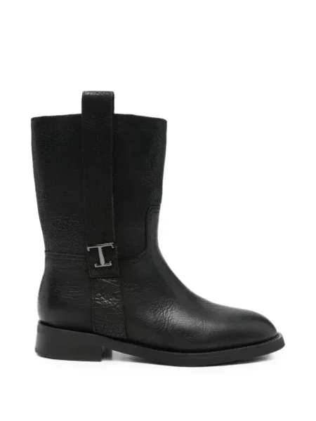 Botine Sergio Moretti Firenze din piele cu autograf negru