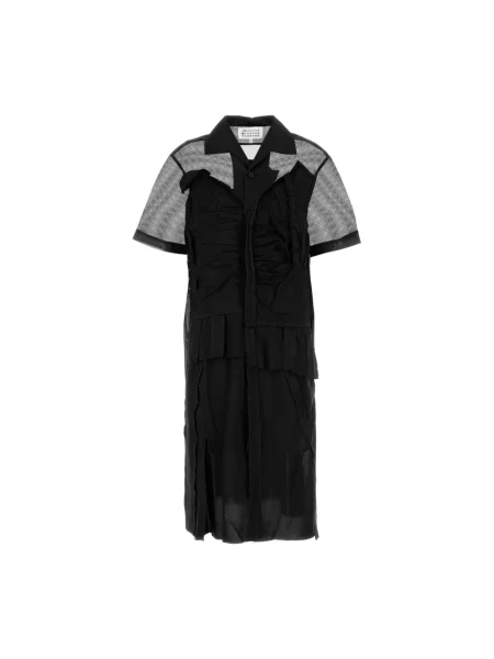 Sukienka koszulowa Maison Margiela czarna