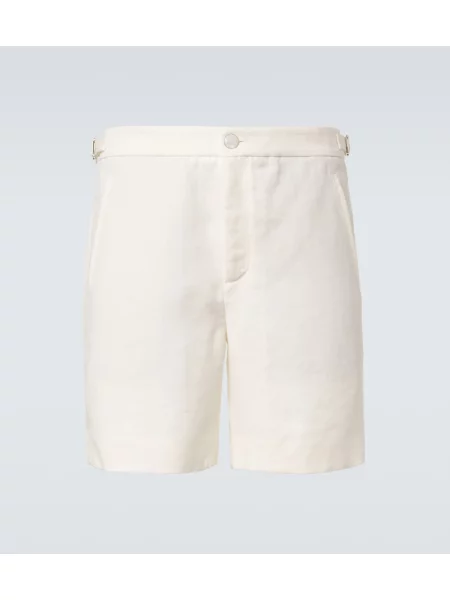 Pantaloni scurți God's True Cashmere de in alb