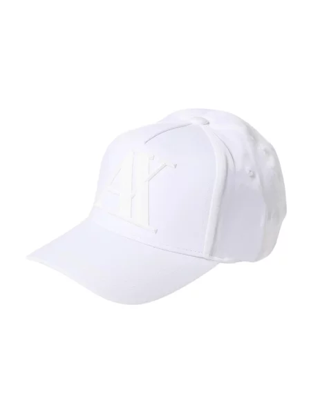 Czapka z daszkiem Armani Exchange z autografem biała