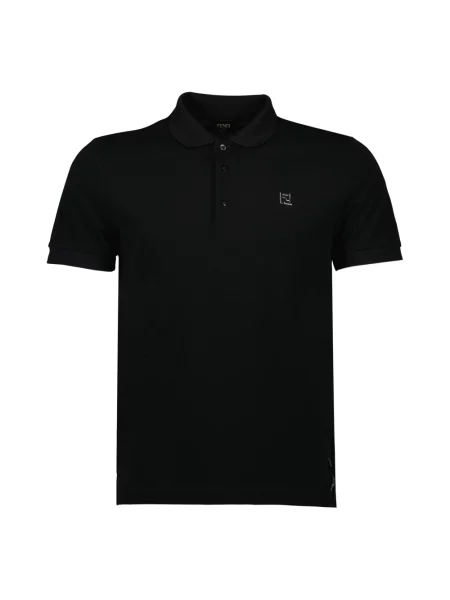 Koszulka polo Fendi klasyczna czarna