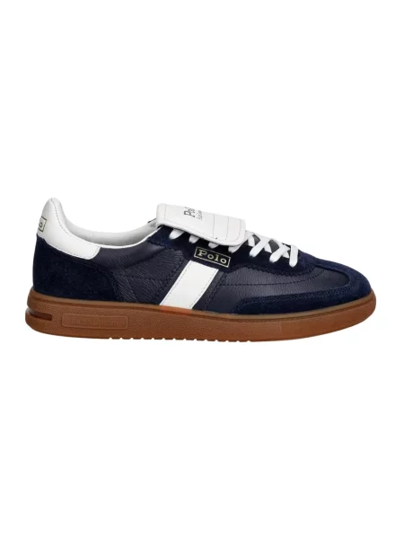 Sneakersy Polo Ralph Lauren skórzane niebieskie
