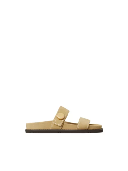 Klapki Tory Burch beżowe