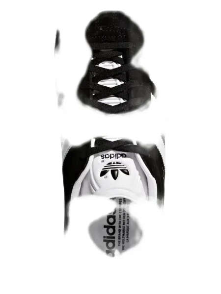 Sneakerși Adidas Superstar cu șireturi din dantelă gri