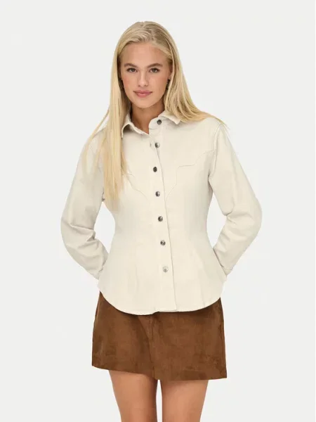 ONLY Джинсова сорочка Perla бежевий