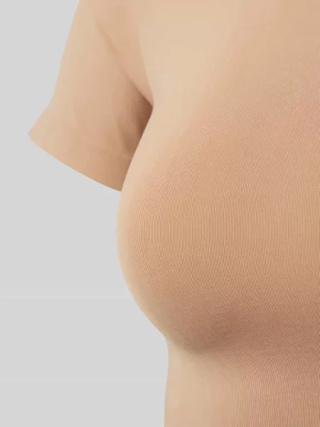 Krótki T-shirt z okrągłym dekoltem Organic Basics beżowa