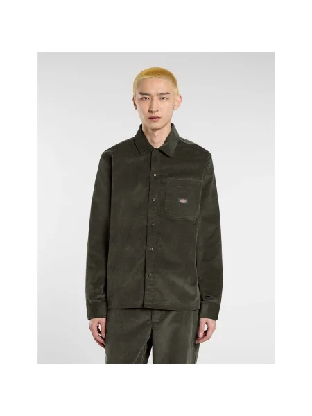 Cămașă Dickies de catifea cord verde