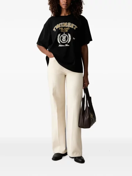Tricou Twinset cu imagine negru