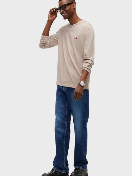Лонгслів Tommy Jeans бежевий