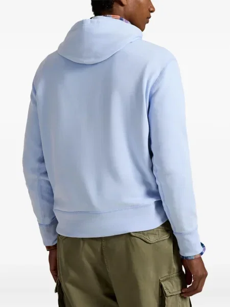 Ριγέ polo Polo Ralph Lauren με κουκούλα με αυτόγραφο λευκό