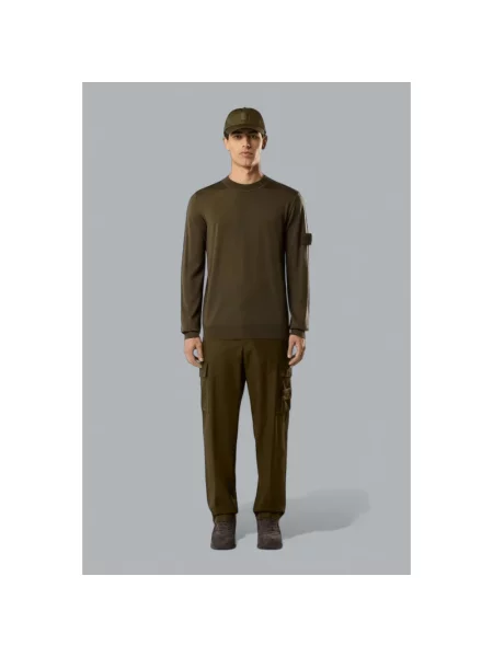 Sweter Stone Island wełniany z kamieniami zielony