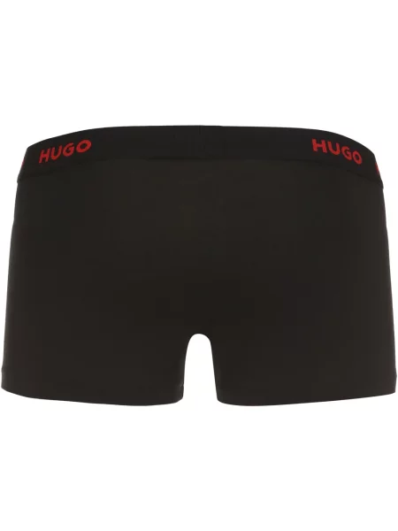 Obcisłe bokserki z z logo w zestawie 3 szt. Hugo czarne