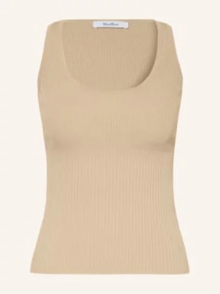 Pletený pletený top Max Mara béžový