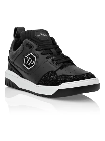 Sneakersy Philipp Plein skórzane czarne