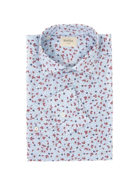 Cămașă Koike Barcelona cu model floral cu imagine albastru