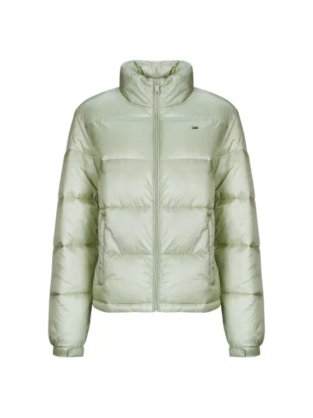 Geacă de blugi Tommy Jeans cu glugă verde