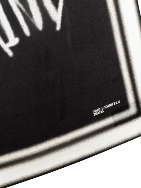 Κασκόλ Karl Lagerfeld Jeans με σχέδιο μαύρο