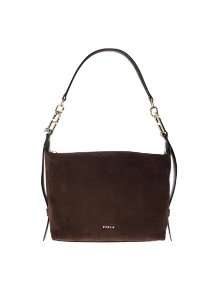 Torebka hobo Furla skórzana brązowa
