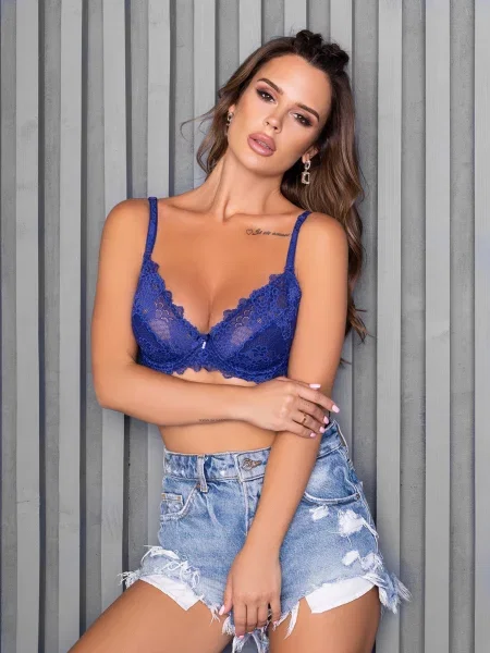 ISSA Plus Бюстгальтер Текстиль синій