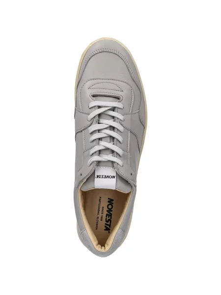 Sneakerși Novesta din piele gri