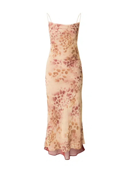 TOPSHOP Rochie maro deschis / ruginiu / cireș roșu